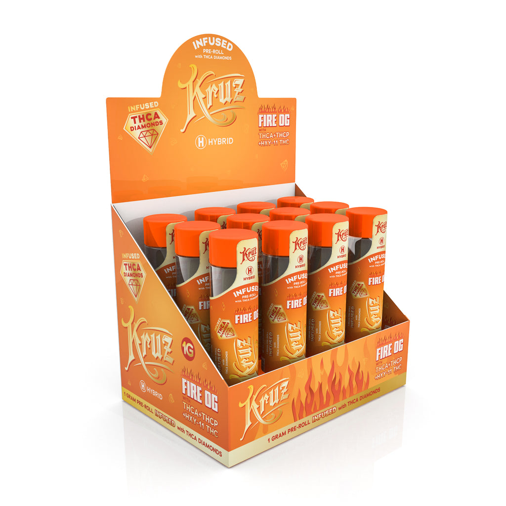 Kruz, THCA Liquid Diamond Pre Rolls Fire OG 1CT