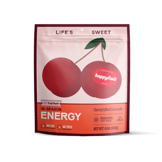 Happy Fruit Gummies, 30ct Cherry Lifted Limeade, BOX