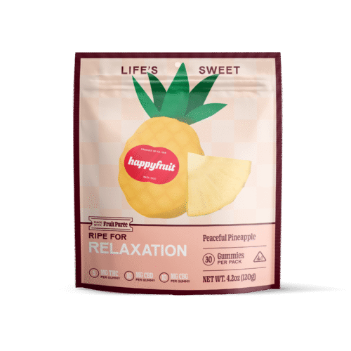Happy Fruit Gummies, 30ct Peaceful Pineapple, BOX