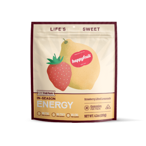 Happy Fruit Gummies, 30ct Strawberry Lifted Lemonade, BOX