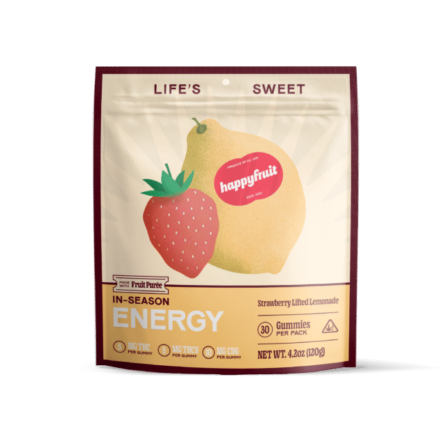 Happy Fruit Gummies, 30ct Strawberry Lifted Lemonade, BOX